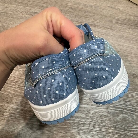 AMAZON Women's Hollow Denim Mesh Lightweight Walking Low Top Sneakers sz 8 - Picture 7 of 8